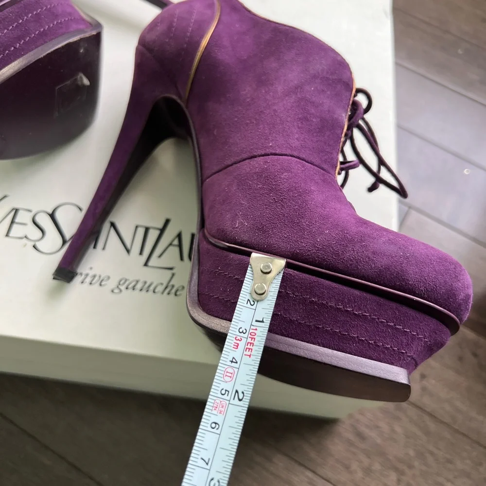 BRAND NEW: Tribute YSL Yves Saint Laurent 105 Lace Up Magenta size 38 - Picture 3 of 8